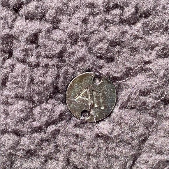 ANDREW MARC SPORT Teddy Fleece Hooded Jacket Gray Pavement S NWOT 21” PTP - Picture 6 of 12